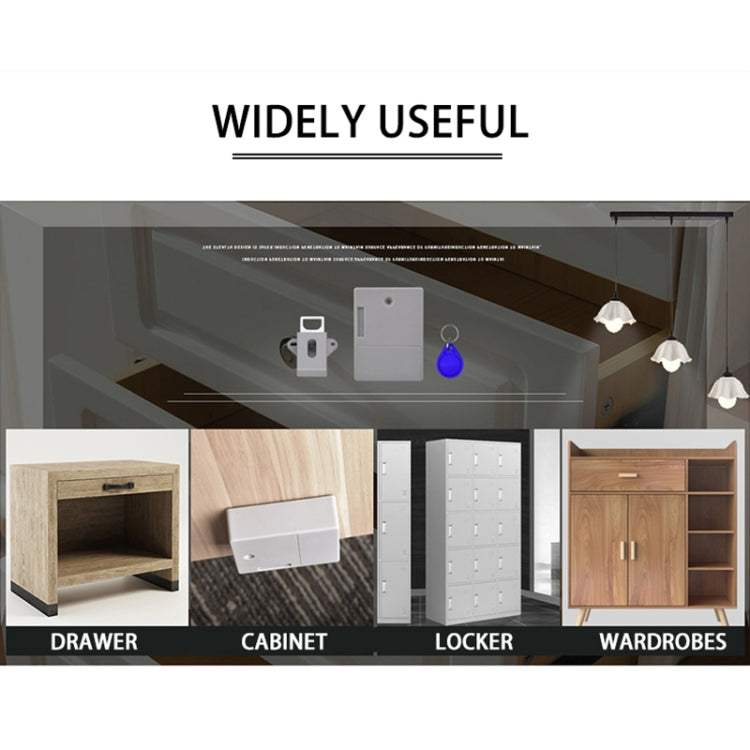 T3 ABS Magnetic Card Induction Lock Invisible Single Open Cabinet Door Lock (Black) by bashfashion