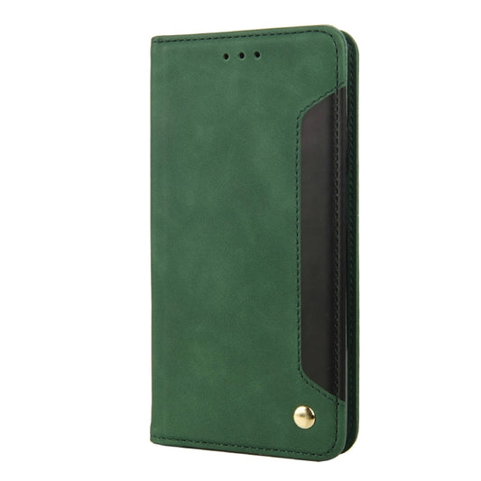 For Samsung Galaxy A03 Skin Feel Splicing Leather Phone Case(Green) by bashfashion