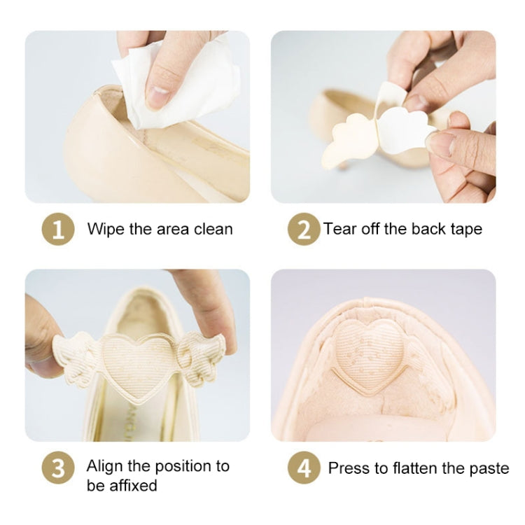 10 Pairs Invisible Anti-wear Butterfly Shape High Heel Stickers Thickened Sponge Heel Stickers, Random Color Delivery, Size:4mm by bashfashion