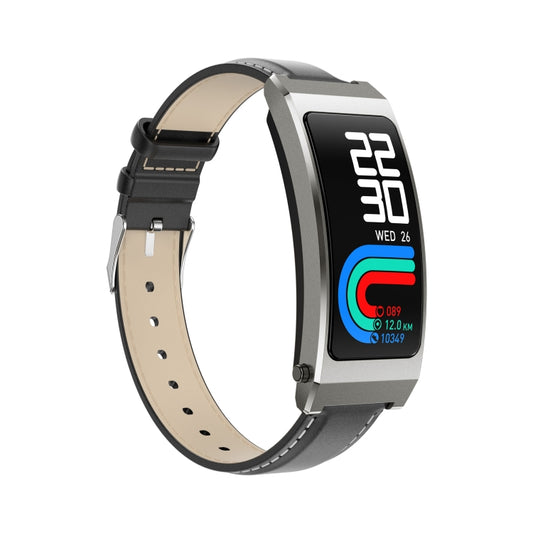 K7 1.14 inch TFT Screen Smart Call Bracelet, BT Call / Heart Rate / Blood Pressure / Blood Oxygen, Strap:Leather Strap(Tarnish) by bashfashion