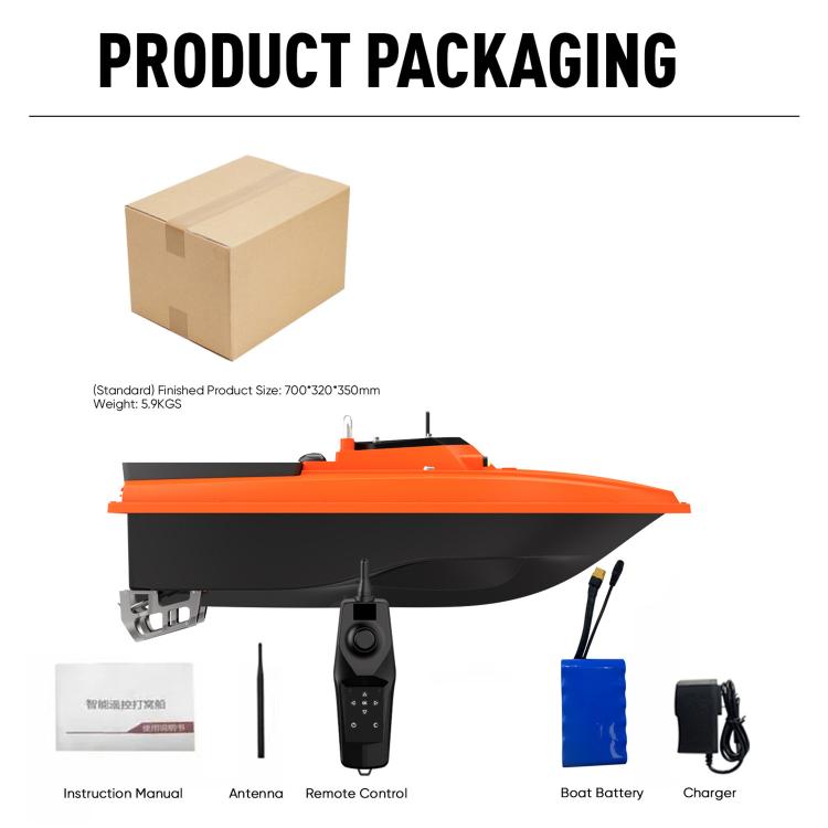 D80 High Power Smart Remote Control Fishing Bait Boat Support Trawling, Plug:EU Plug by bashfashion