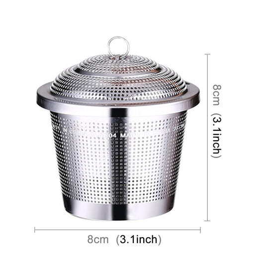 Stainless Steel Locking Spice Tea Strainer Mesh Infuser Tea Ball Filter, Large Size: 8 x 8cm by bashfashion