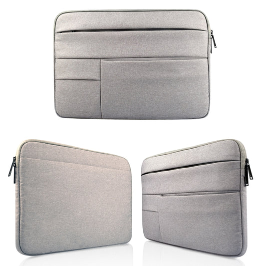 Universal Multiple Pockets Wearable Oxford Cloth Soft Portable Leisurely Laptop Tablet Bag, For 15.6 inch and Below Macbook, Samsung, Lenovo, Sony, DELL Alienware, CHUWI, ASUS, HP (Grey) by bashfashion