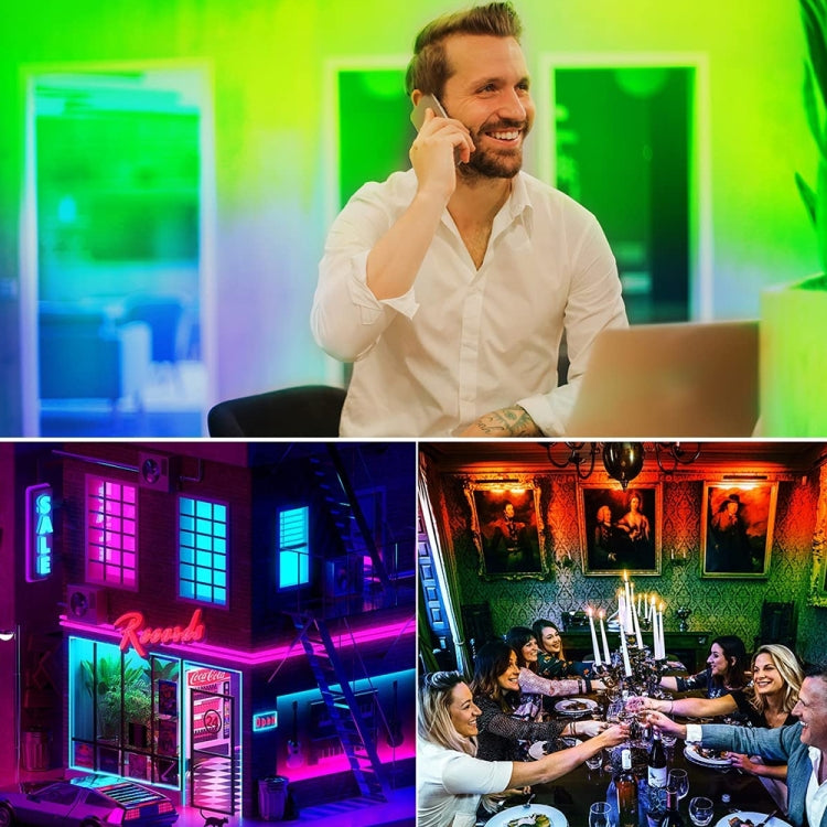 WS2812B RGB Light 5050 SMD LED Casing Waterproof Rope Light, 30 LED/m, DC 12V, Length: 5m by bashfashion