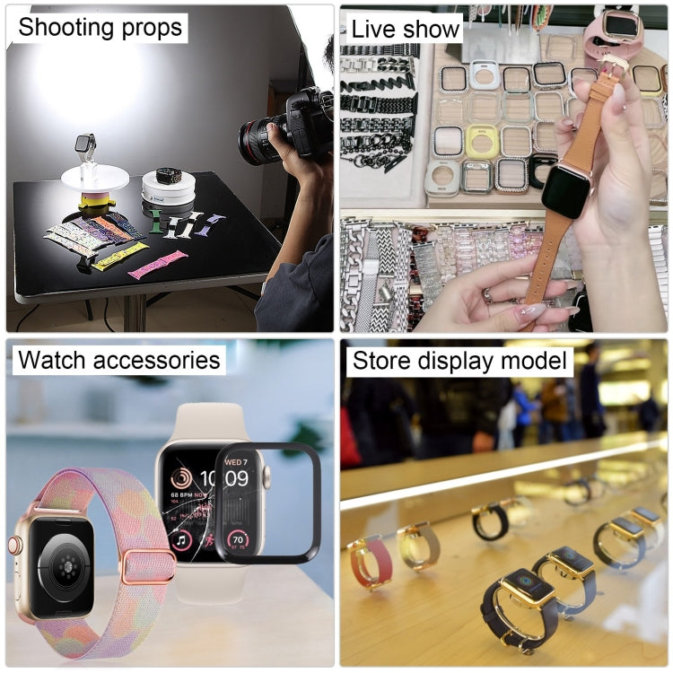 For Apple Watch SE 2022 40mm Black Screen Non-Working Fake Dummy Display Model, For Photographing Watch-strap, No Watchband (Silver) by bashfashion