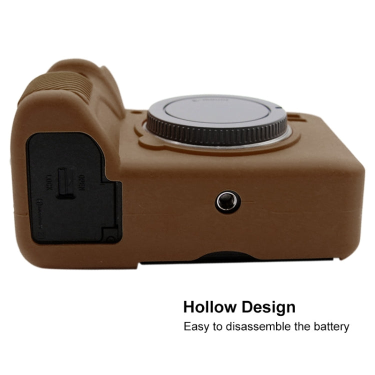 PULUZ Soft Silicone Protective Case for Sony ILCE-9M2/ Alpha 9 II / A92(Coffee) by PULUZ