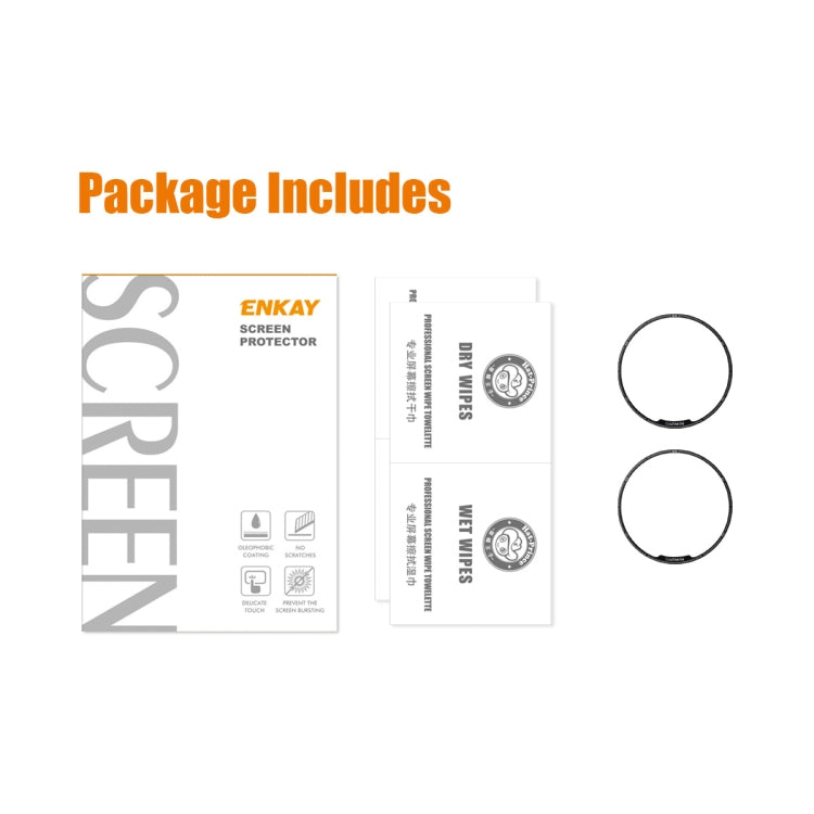 For Garmin Fenix 7X Pro 2pcs ENKAY 3D Full Coverage Soft PC Edge PMMA HD Screen Protector Film by ENKAY