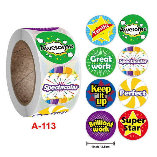 Children Toy Reward Stickers Office Stationery Decoration Label Sealing Sticker, Size: 2.5cm / 1inch(A-113) by bashfashion