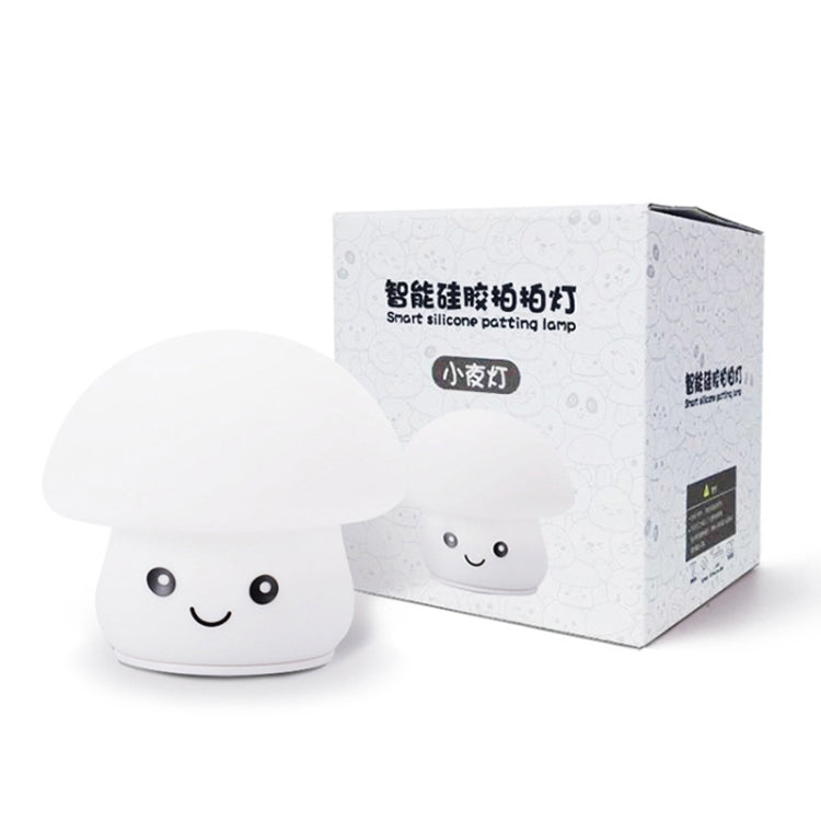 Silicone Colorful Mushroom Night Light Bedside Sleeping Table Lamp, Power source: 0.8W(Niu Niu Mushroom) by bashfashion