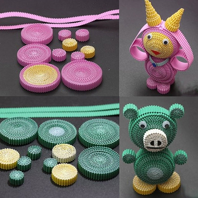 10 Sheets Corrugated Paper Thickened Wrapping Paper Handmade DIY Wrapping Paper Material, Specification: 50x70cm(White) by bashfashion