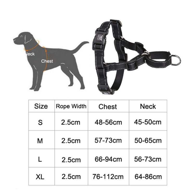 Glow Castle Pet Reflective Nylon Prevent Running Wild Chest Strap, Size: XL(Black) by Glow Castle