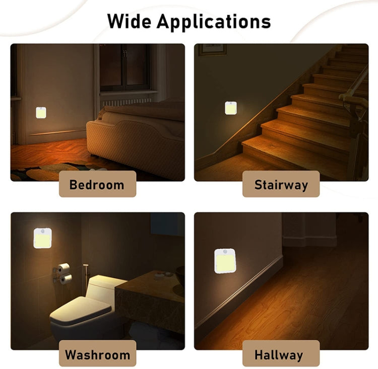 NL2022 Night Light With Motion Sensor AC Plug In Dimmable Cabinet Light ,EU Plug by bashfashion