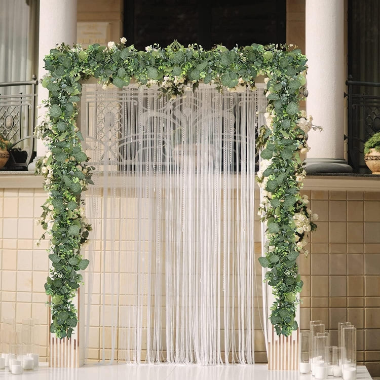 180cm Simulation Greenery Eucalyptus Ivy Leaf Rattan Hanging Fake Flower Decoration Rattan, Style: D Model by bashfashion