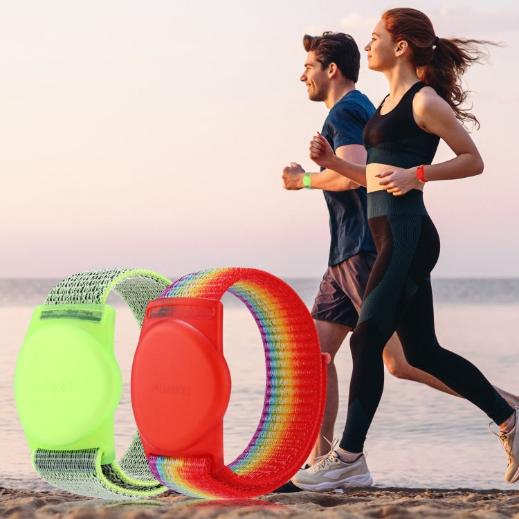 For Huawei Tag Tracker Nylon Loop Watchband Protective Case 220mm(Black) by bashfashion