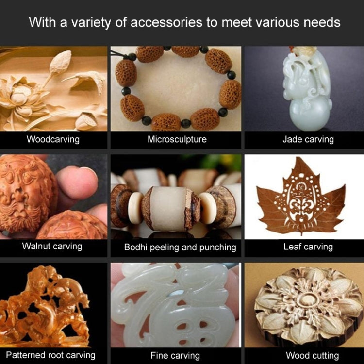 VICOVER Small Adjustable Speed Electrical Grinder Set Jade Carving Pen Polishing Tool EU Plug, Model: 147pcs Parts by VICOVER