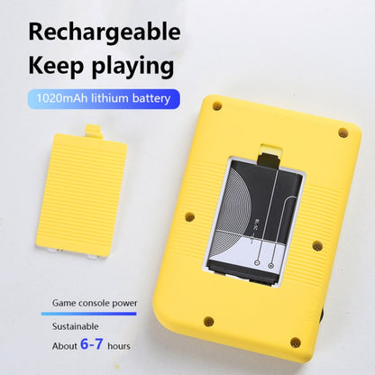 MK500 Macaron Mini Retro Classic Handheld Game Console for Kids Built-in 500 Games, Support AV Output(Yellow) by bashfashion