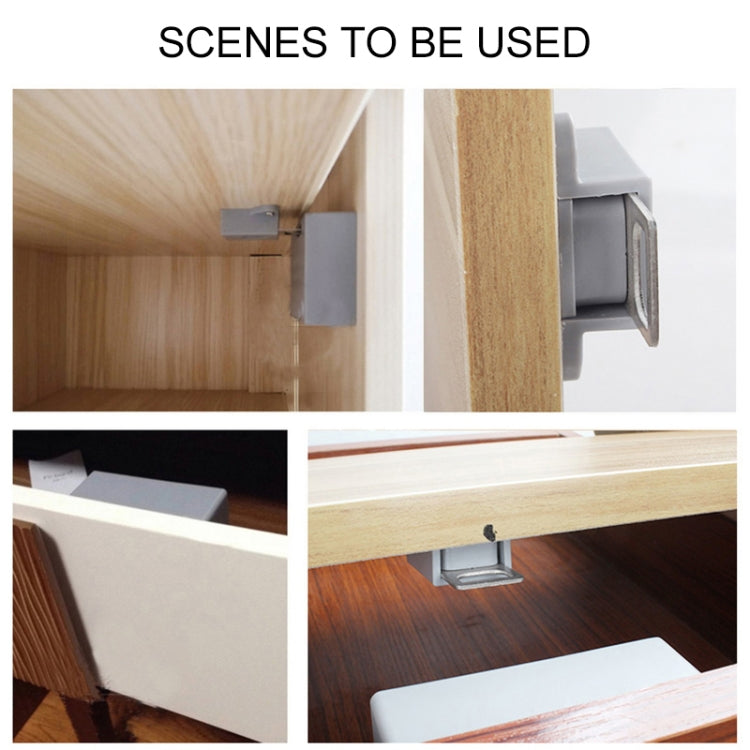 T3 ABS Magnetic Card Induction Lock Invisible Single Open Cabinet Door Lock (Black) by bashfashion