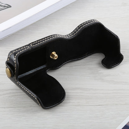 1/4 inch Thread PU Leather Camera Half Case Base for FUJIFILM X-A5 / X-A20(Black) by bashfashion