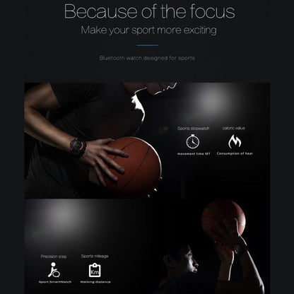 Lokmat MK16 LCD Screen 50m Waterproof Smart Watch, Support Information Reminder / Remote Camera / Walking Motion Monitor(Red) by Lokmat