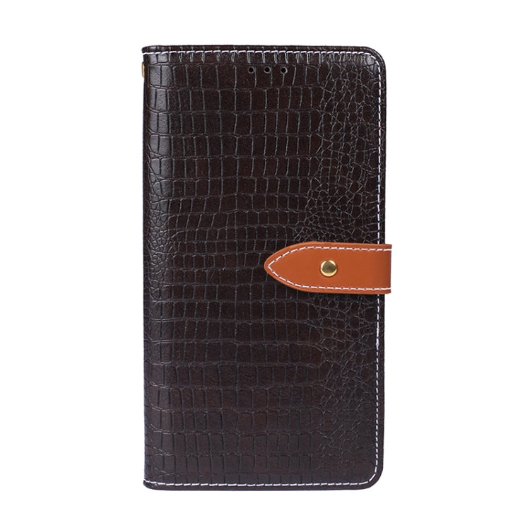 For Motorola One 5G Ace idewei Crocodile Texture Horizontal Flip Leather Case with Holder & Card Slots & Wallet(Dark Brown) by idewei