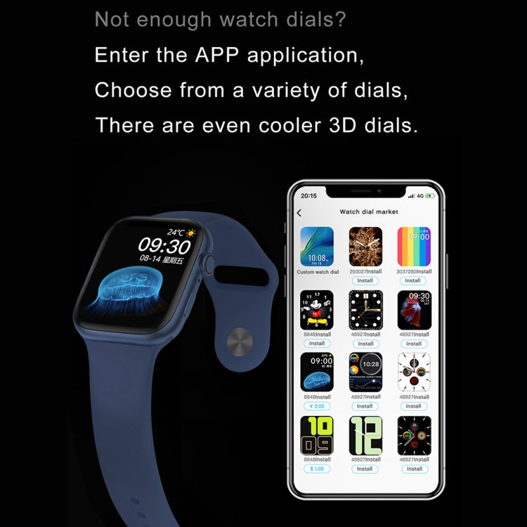 DW35PRO 1.75 inch Color Screen IPX7 Waterproof Smart Watch, Support Bluetooth Answer & Reject / Sleep Monitoring / Heart Rate Monitoring, Style: Silicone Strap(Blue) by bashfashion