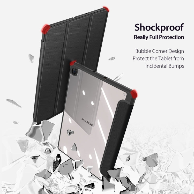 For Samsung Galaxy Tab S6 Lite 2024 / 2020 DUX DUCIS TOBY Series Antiskid PU Leather + PC + TPU Horizontal Flip Case with Holder & Pen Slot & Sleep / Wake-up Function(Black) by DUX DUCIS