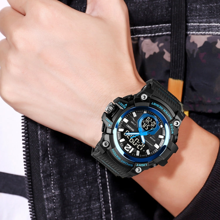 SKMEI 1725 Three Time LED Digital Display Timing Luminous Electronic Watch(Gold) by SKMEI