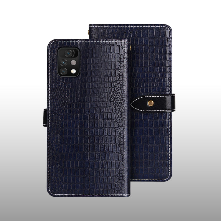 For UMIDIGI A11 Pro Max idewei Crocodile Texture Horizontal Flip Leather Case with Holder & Card Slots & Wallet(Dark Blue) by idewei