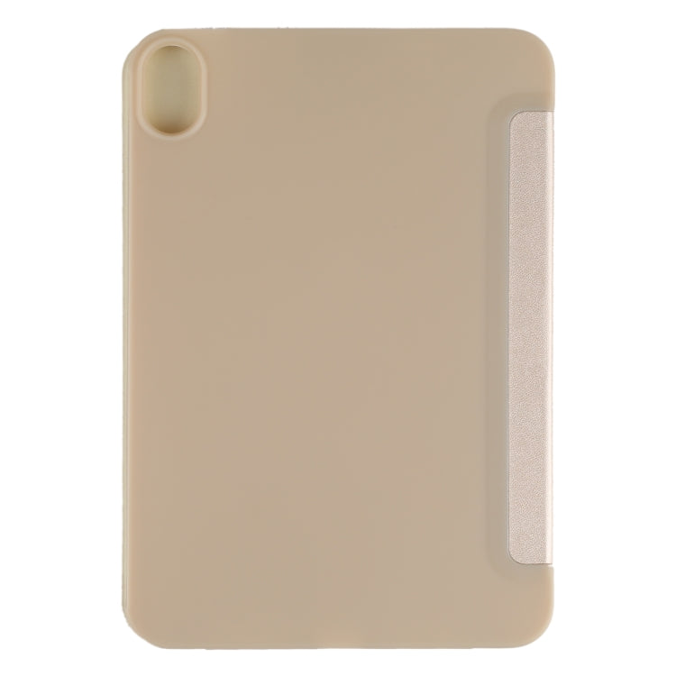 For iPad mini 2024 / mini 6 GEBEI Shockproof Horizontal Flip Tablet Case with Three-folding Holder(Gold) by GEBEI