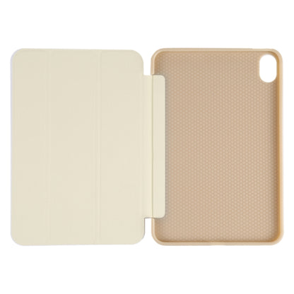 For iPad mini 2024 / mini 6 GEBEI Shockproof Horizontal Flip Tablet Case with Three-folding Holder(Gold) by GEBEI