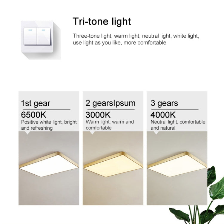 Macaron LED Round Ceiling Lamp, 3-Colors Light, Size:23cm(Yellow) by bashfashion