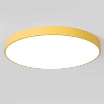 Macaron LED Round Ceiling Lamp, Stepless Dimming, Size:78cm(Yellow) by bashfashion