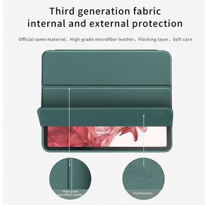 For Samsung Galaxy Tab S8+ / X800 3-folding Honeycomb TPU Smart Leather Tablet Case(Dark Blue) by bashfashion