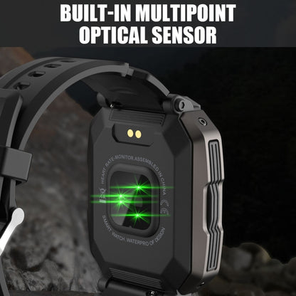 C20 1.71 inch TFT HD Screen Smart Watch, Support Heart Rate Monitoring/Blood Oxygen Monitoring(Black Camouflage) by bashfashion