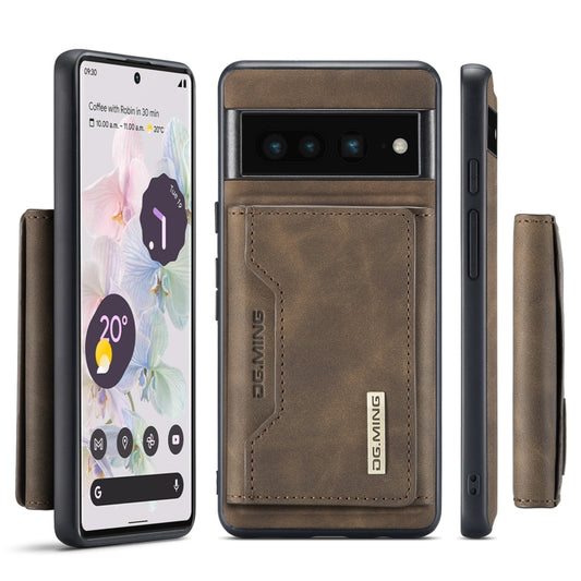 For Google Pixel 7 Pro 5G DG.MING M2 Series 3-Fold Multi Card Bag Phone Case(Coffee) by DG.MING