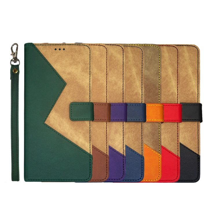 For Tecno Pova 4 idewei Two-color Splicing Leather Phone Case(Black) by idewei