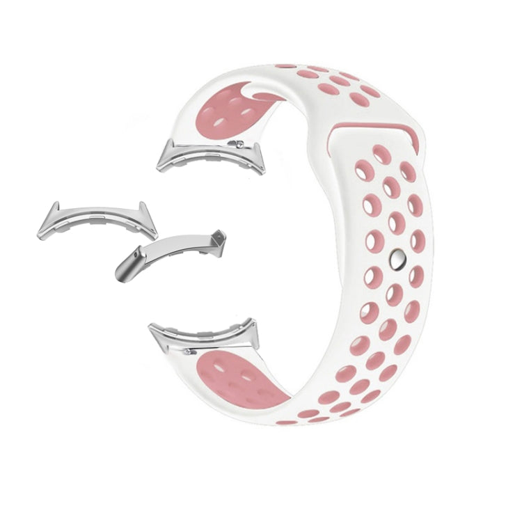 For Google Pixel Watch Two-color Reverse Buckle Silicone Watch Band(Green Blue) by bashfashion