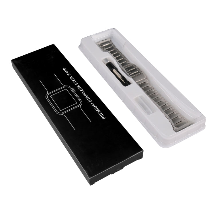 Double Rows Metal Watch Band For Apple Watch Ultra 2 49mm(Titanium) by bashfashion