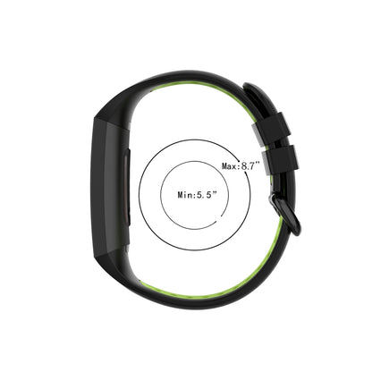 For Fitbit Charge 4 / Charge 3 / Charge 3 SE Watch Button Two Colors Silicone Replacement Strap Watchband(Grey Teal) by bashfashion