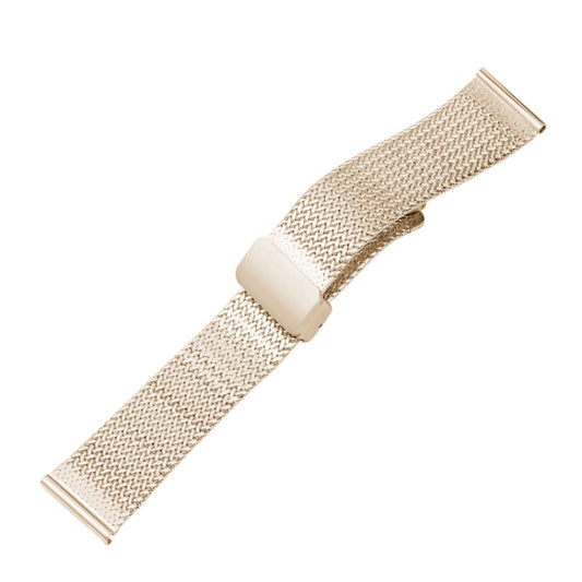 For Apple Watch Series 8 45mm Magnetic Buckle Herringbone Mesh Metal Watch Band(Starlight) by bashfashion