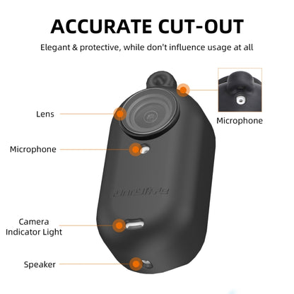 For Insta360 Go 3 Sunnylife IST-BHT594 Camera Body Silicone Case with Lens Cap & Neck Strap(White) by Sunnylife