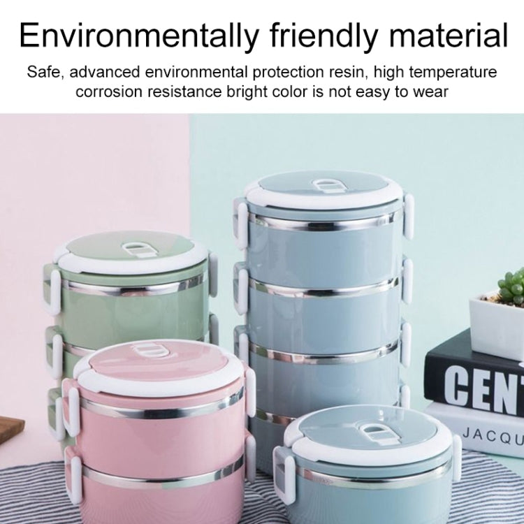 3-Layer 2.1L Stainless Steel Insulation Container Lunch Box Food Bento Box(Random Color Delivery) by bashfashion