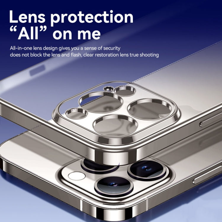 For iPhone 15 Pro Max SULADA Electroplating Frosted TPU Phone Case(Silver) by SULADA