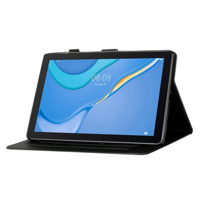 For Samsung Galaxy Tab A11 / A9 Glitter Powder Smart PU Tablet Case with Sleep / Wake-up Function(Black) by bashfashion