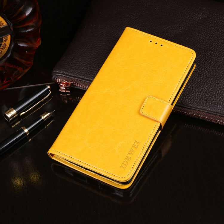 For ZTE Blade V 2020 idewei Crazy Horse Texture Horizontal Flip Leather Case with Holder & Card Slots & Wallet(Yellow) by idewei