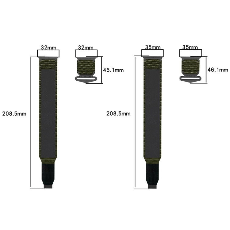 For Apple Watch Series 4 40mm Nylon Hook And Loop Fastener Watch Band(Army Green) by bashfashion