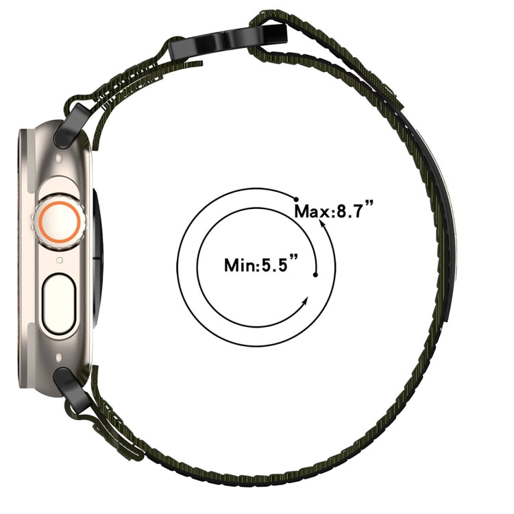 For Apple Watch Series 6 40mm Nylon Hook And Loop Fastener Watch Band(Army Green) by bashfashion