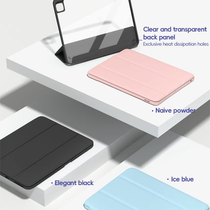 For iPad Pro 12.9 2022/2021/2020 ZGA Tri-Fold Voltage Smart Leather Tablet Case(Black) by ZGA