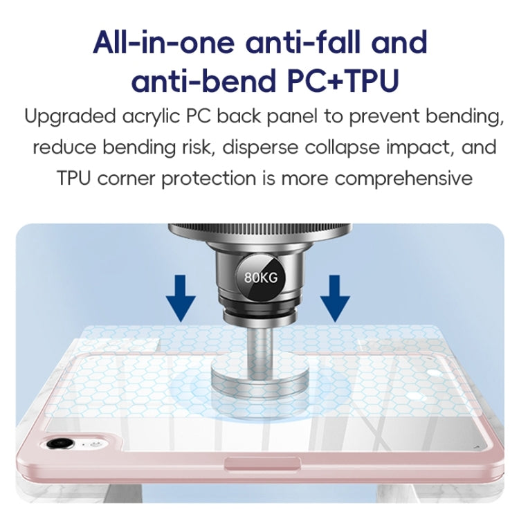 For iPad 10.2 2021/2020/2019 ZGA Tri-Fold 360 Rotation Smart Leather Tablet Case(Pink) by ZGA