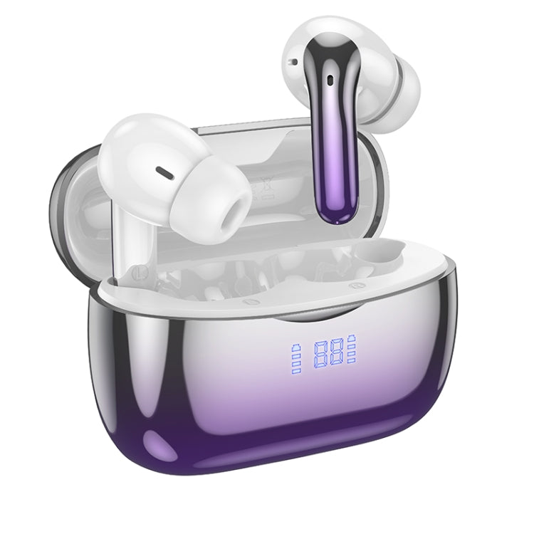 hoco EQ16 True Wireless ANC+ENC Dual Noise Reduction Bluetooth Earphone(Purple) by hoco